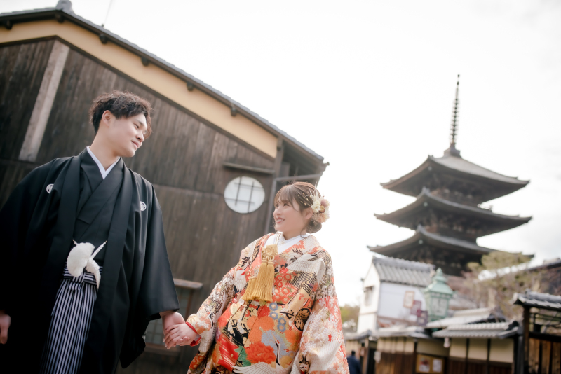 景色の入るアングルで