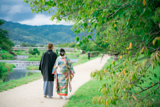 京都を流れる鴨川で♪