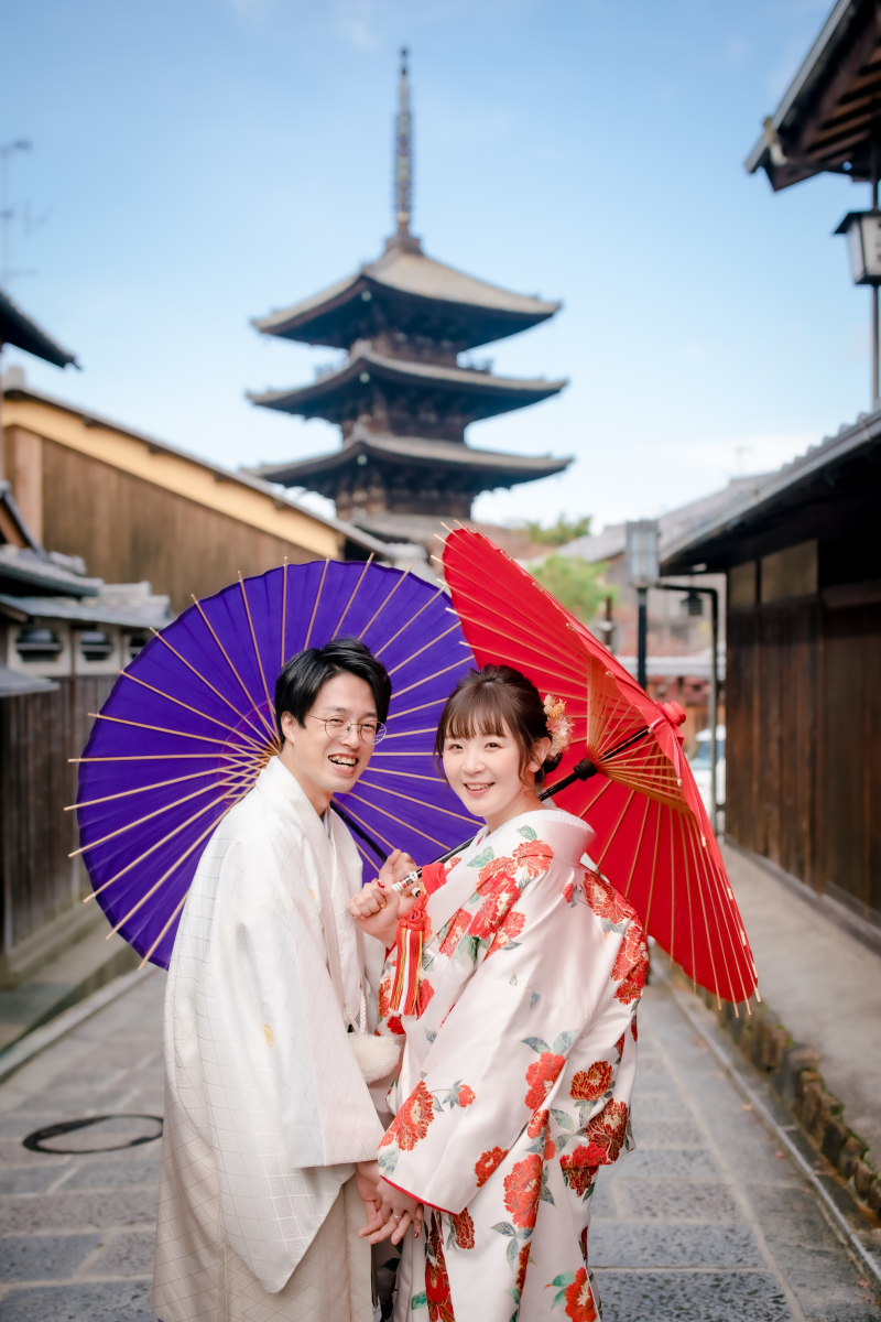 八坂の塔をバックに♪