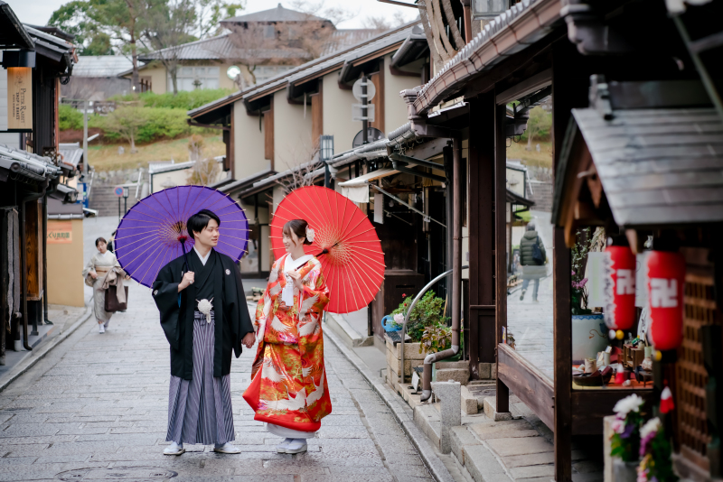 二寧坂から撮影スタート♪