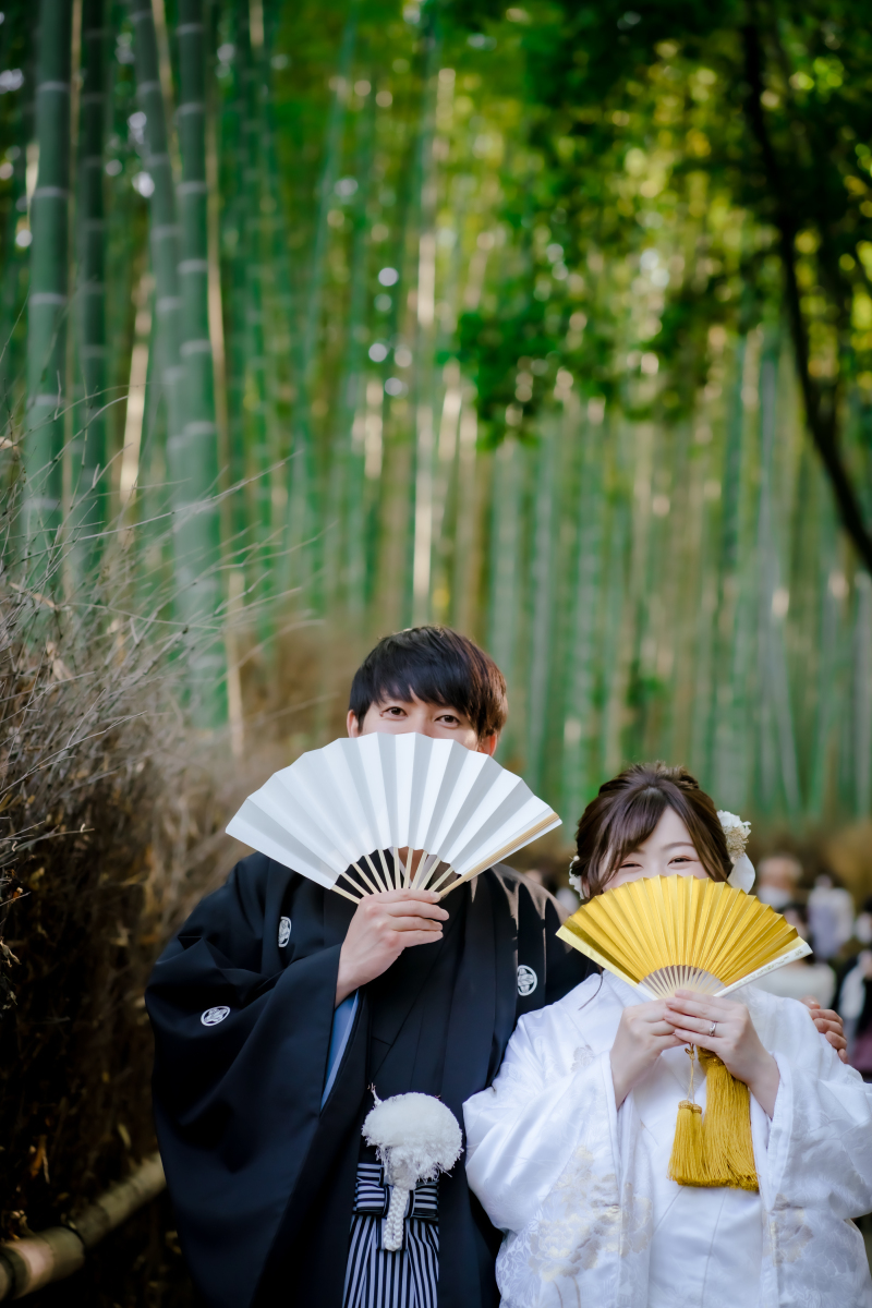 扇子を使って♪