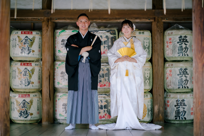 京都の神社で和装前撮り