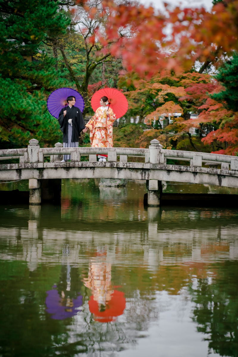 水面に映るおふたり♪