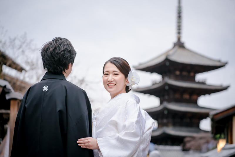 八坂の塔をバックに！