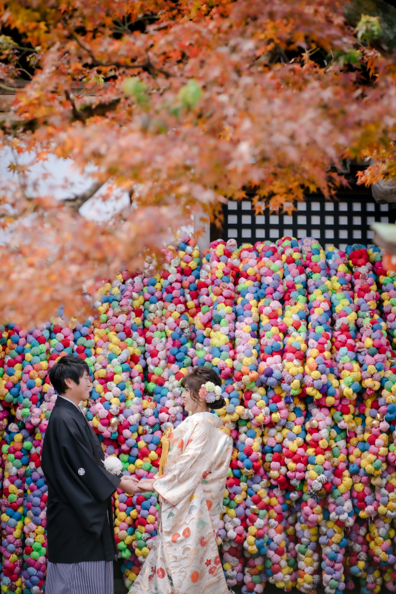 くくり猿&times;紅葉