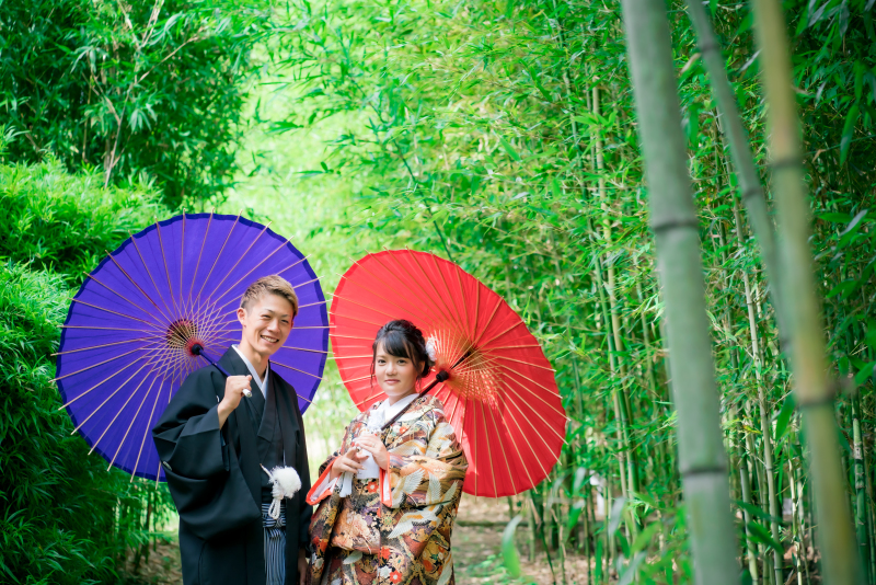 和装にピッタリな竹林