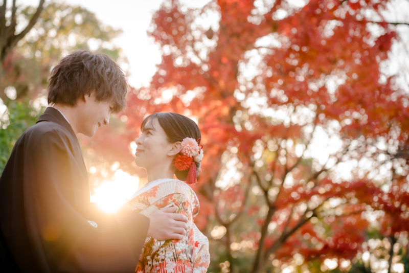 照らされた新郎新婦様♡