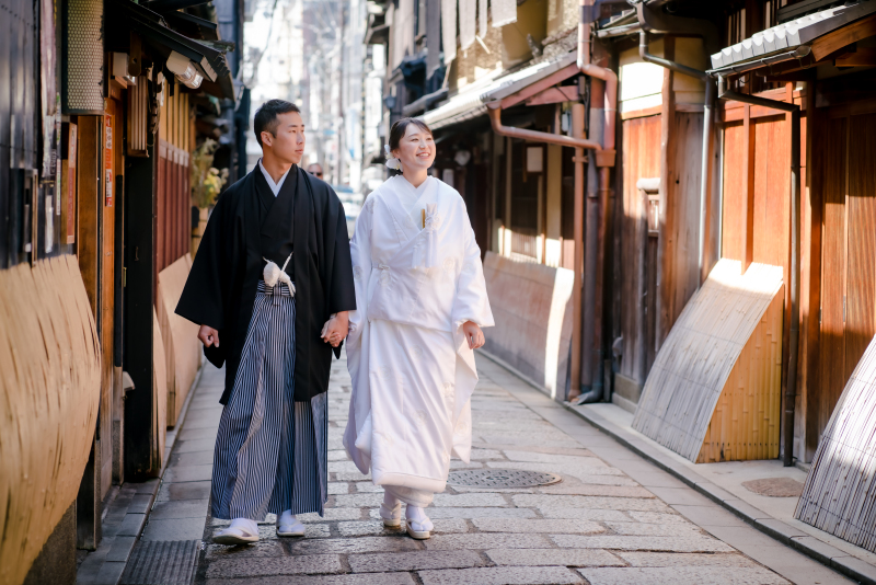 祇園の街並みで撮影スタート！