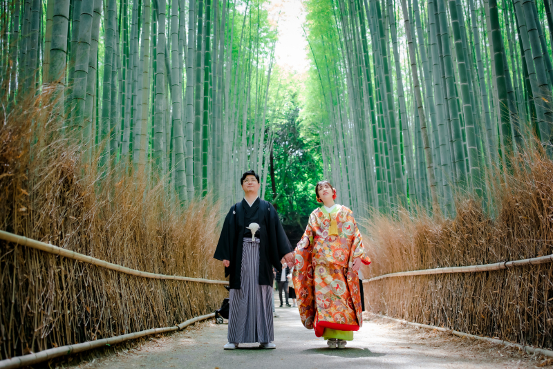 竹林での全身ショット！