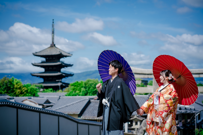 八坂の塔と並んで撮影♪