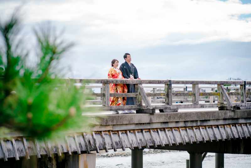 渡月橋の上から...♡