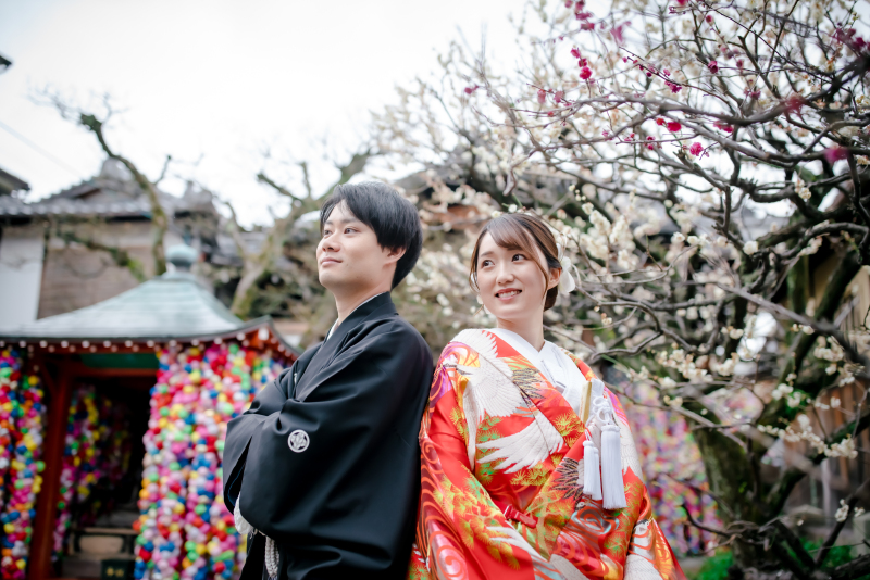 梅の木と一緒に♪