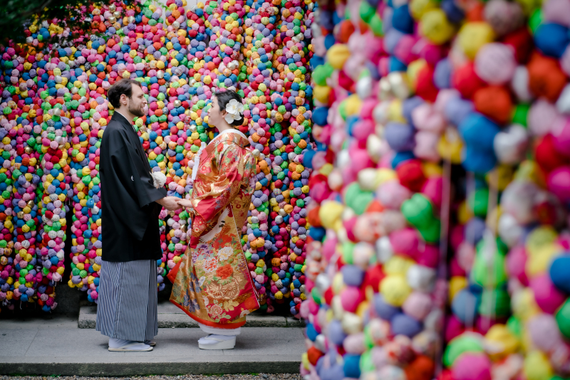 八坂庚申堂にて...