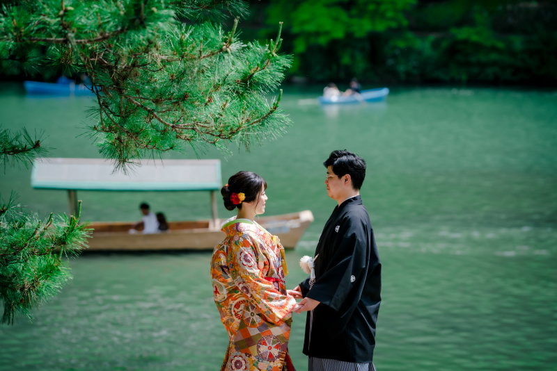 松の木&times;屋形船