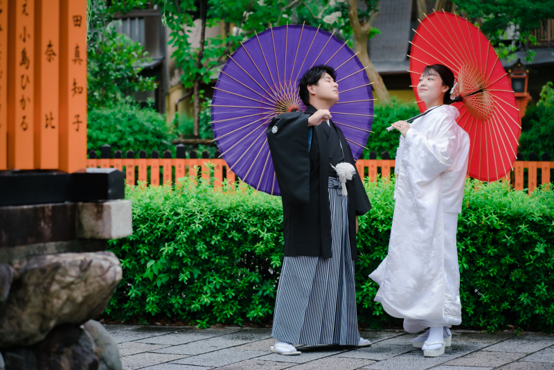 番傘を使ったお茶目ショット！