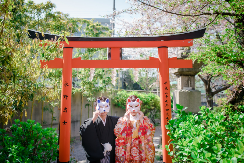 お面ショット！