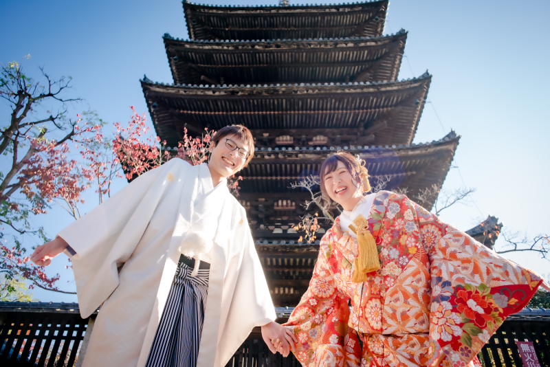 五重の塔と青空と