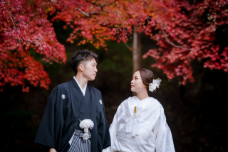 紅葉が色づく嵐山にて衣装2点のロケ撮影！