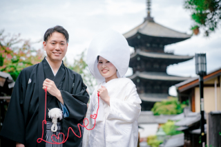 綿帽子あり！八坂の塔周辺にてロケ撮影♪