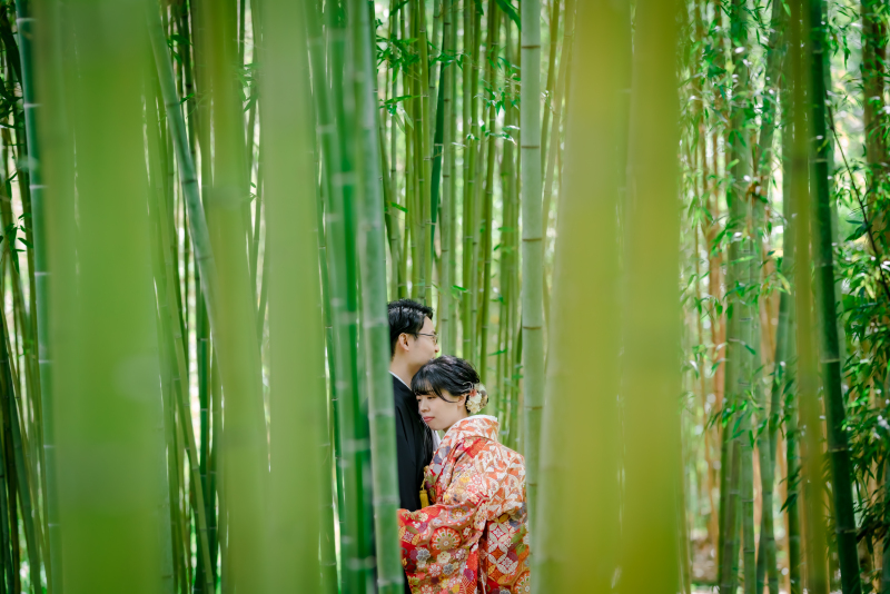 竹林にてくっつきショット...♡