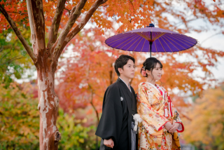 オレンジに染まった公園でロケ撮影！