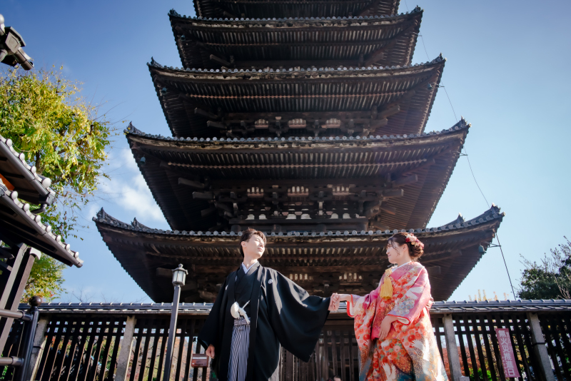 八坂の塔の真下で...♡