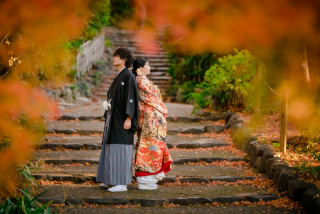 八坂の塔周辺と円山公園にて衣装2点ロケ撮影！