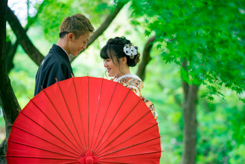 鮮やかな緑に囲まれて