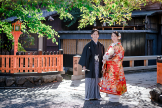 和装2点の祇園巽橋付近ロケ！