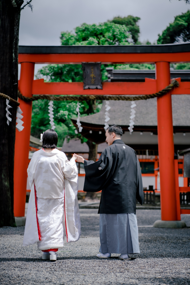 歴史ある神社にて