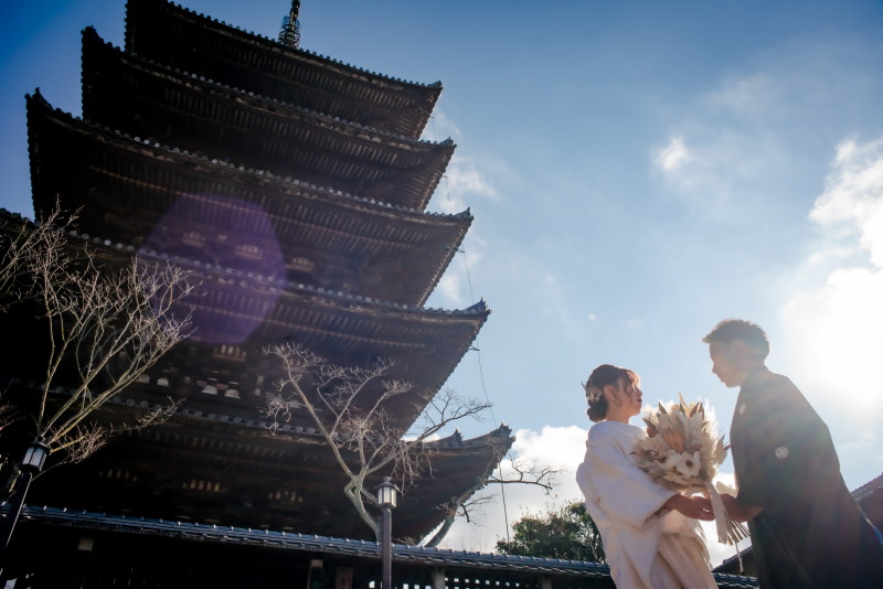 五重の塔と青い空