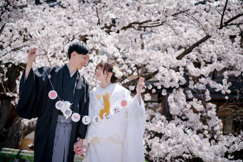 桜とガーランド