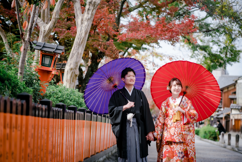 祇園&times;円山公園にて衣装2点のロケ撮影♪
