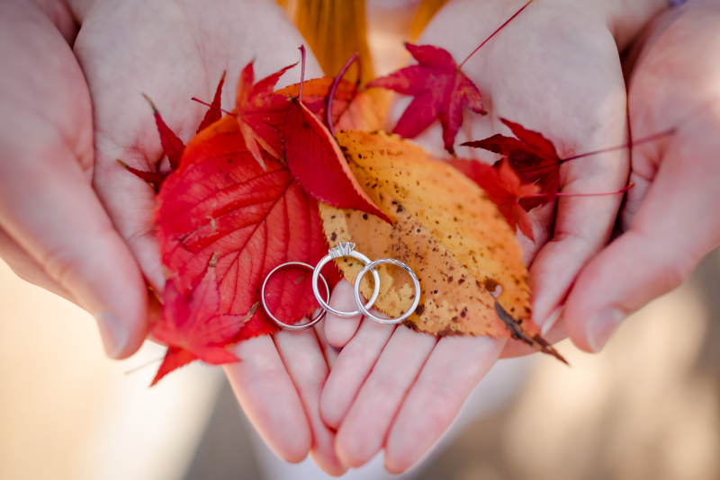 紅葉で可愛くリングショット！