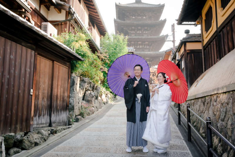 街並みと五重の塔