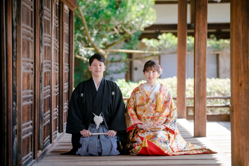 神社仏閣で座りショット！