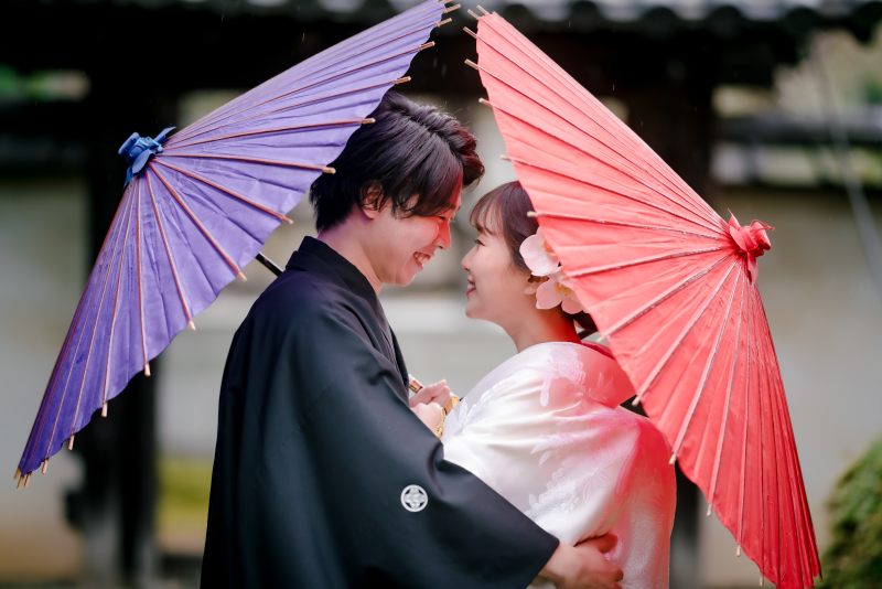 寺院での白無垢撮影！