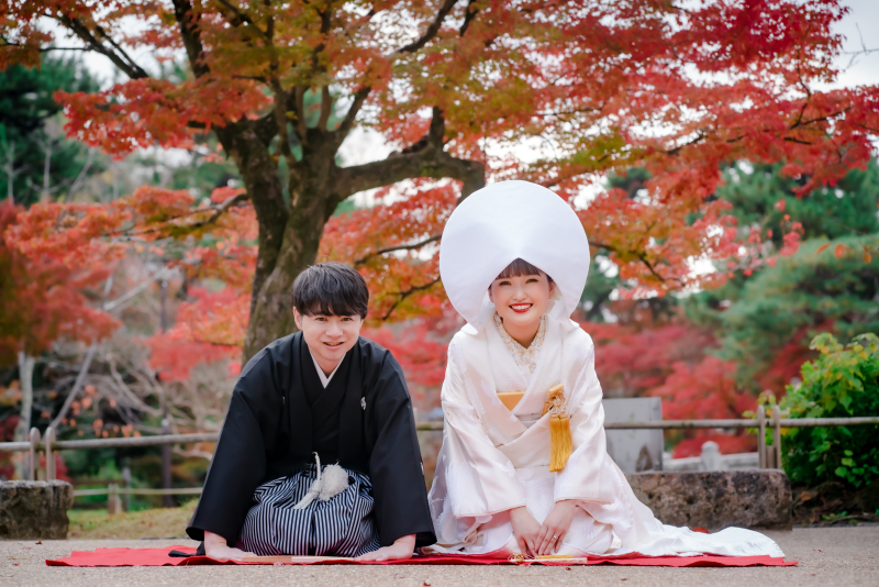 お着替えして正座ショット