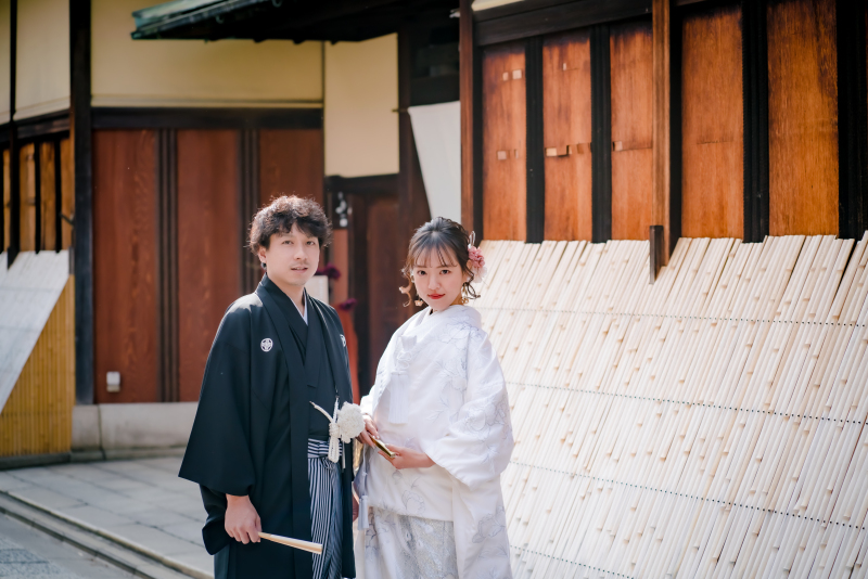 古都の街並みで