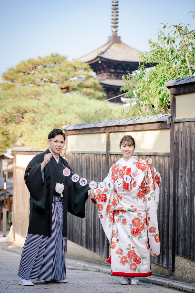 ガーランドを持って可愛く♪