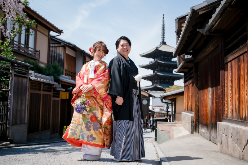 京都の街並みと五重の塔