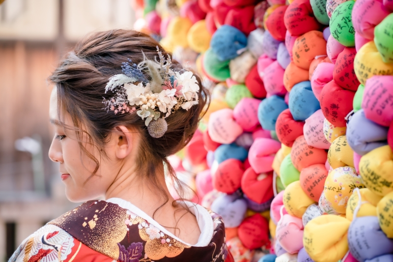 ドライフラワー髪飾り