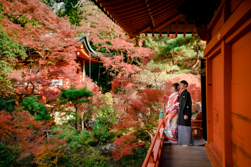 京の街並みと神社仏閣