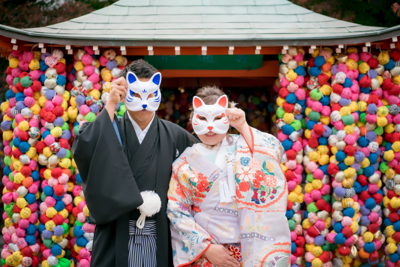 お面ショット！