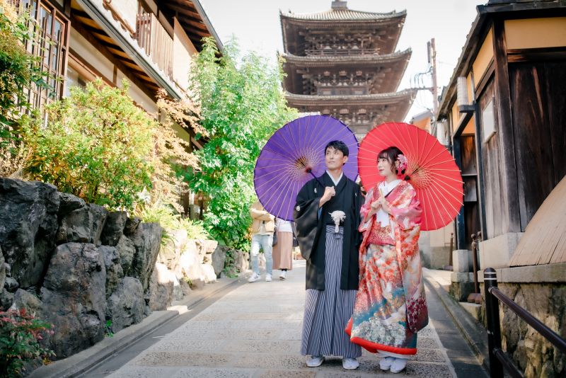 1か所目は八坂の塔周辺