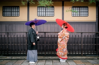 雨上がりの街並み