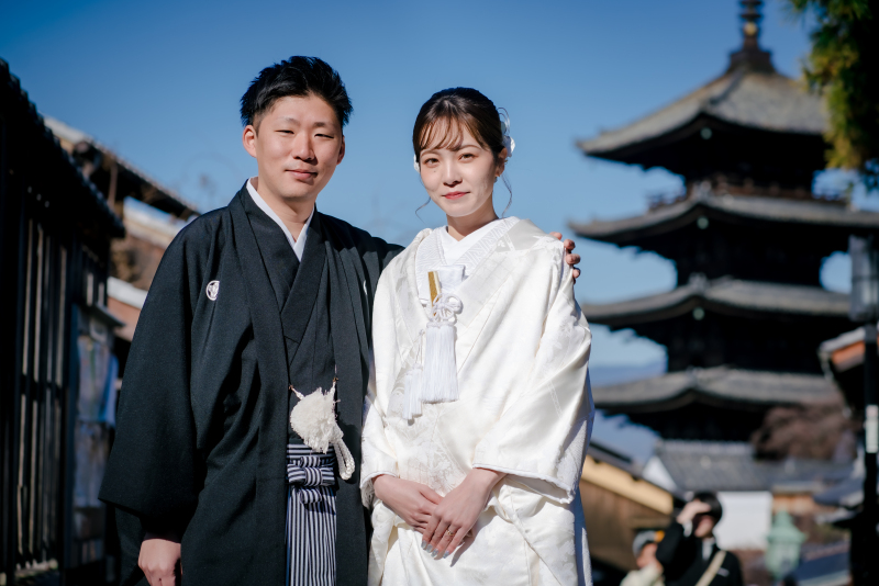 八坂の塔と並んで！