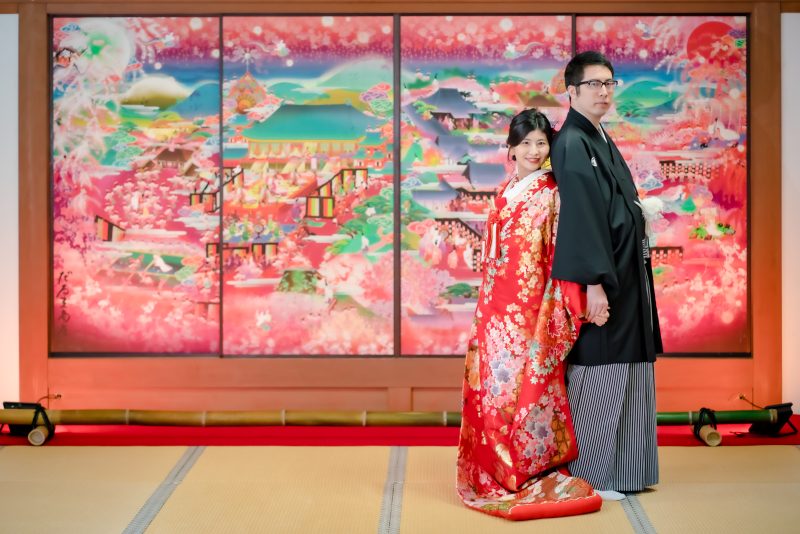 色打掛で神社仏閣ロケ撮影♡