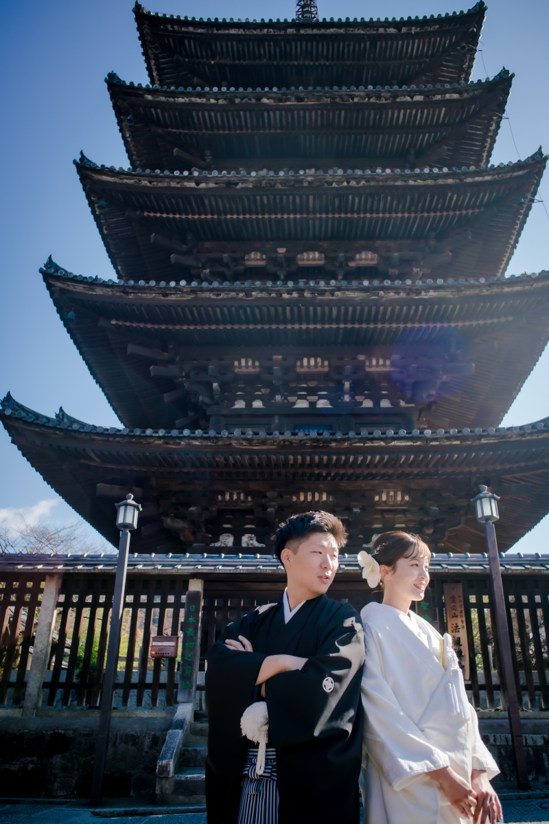 八坂の塔の真下！