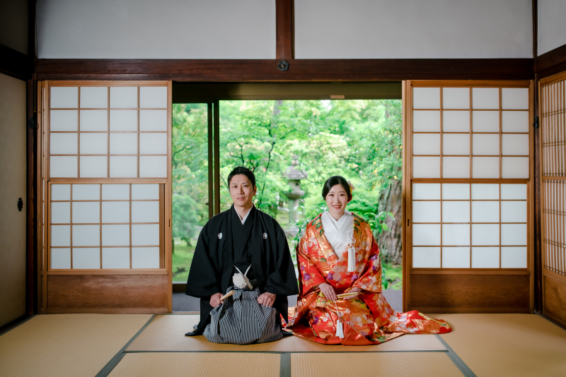 神社と和室ロケーション撮影